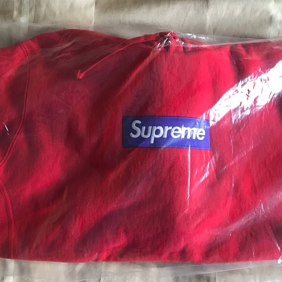 supreme purple on red box logo